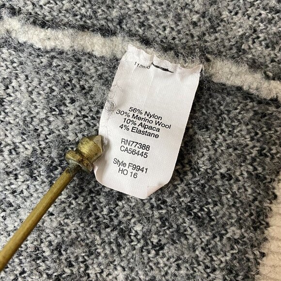 Madewell Ryder Cardigan Women XS Merino Wool Alpaca Blend Windowpane Open Duster - Picture 7 of 11